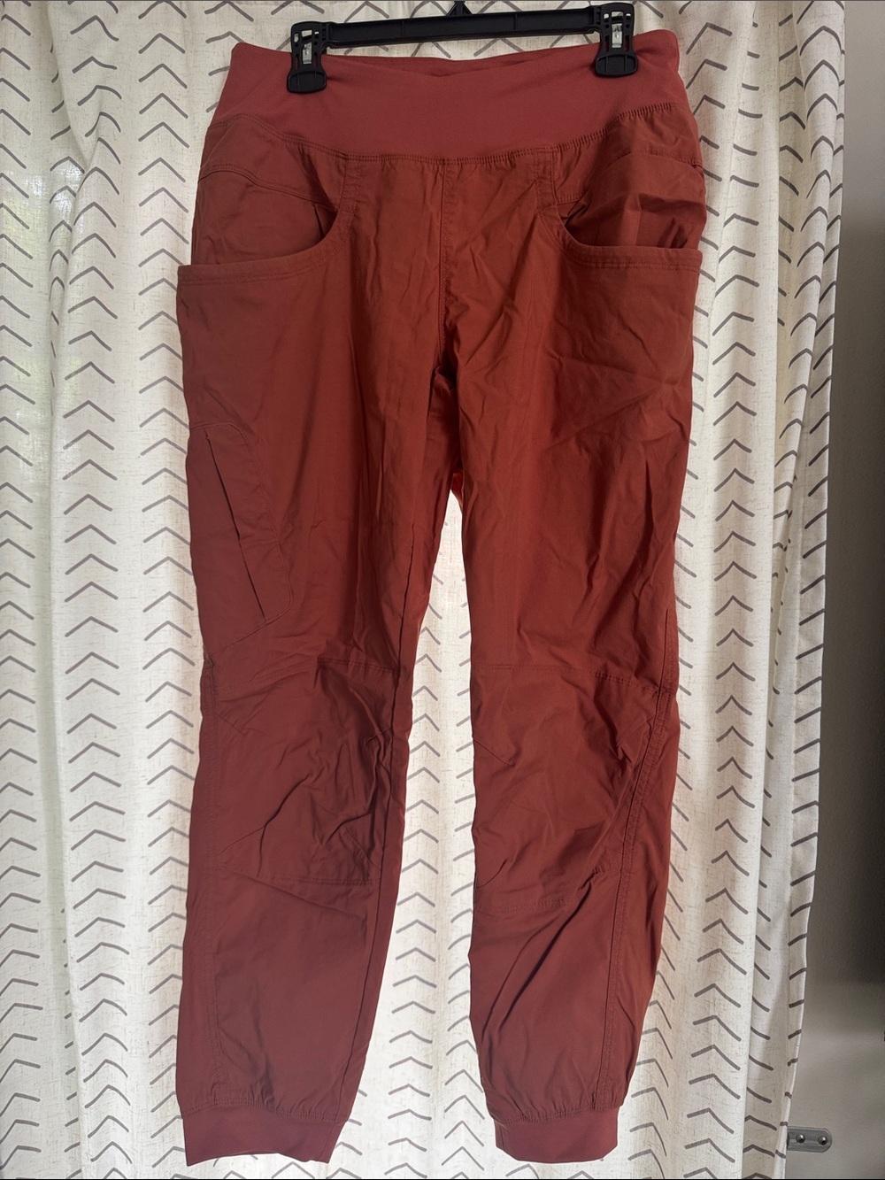 PRANA Ladies KANAB Pants Joggers L RUST